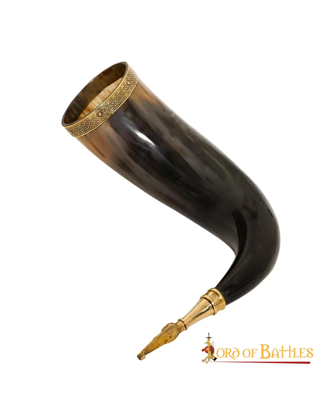 Algiz Viking Horn à boire (400-500 ml.) ⚔️ Boutique Épées