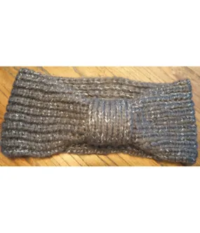 BANDEAU DE CHEVEUX  GRIS FONCE LUREX TOUT DOUX TRICOT