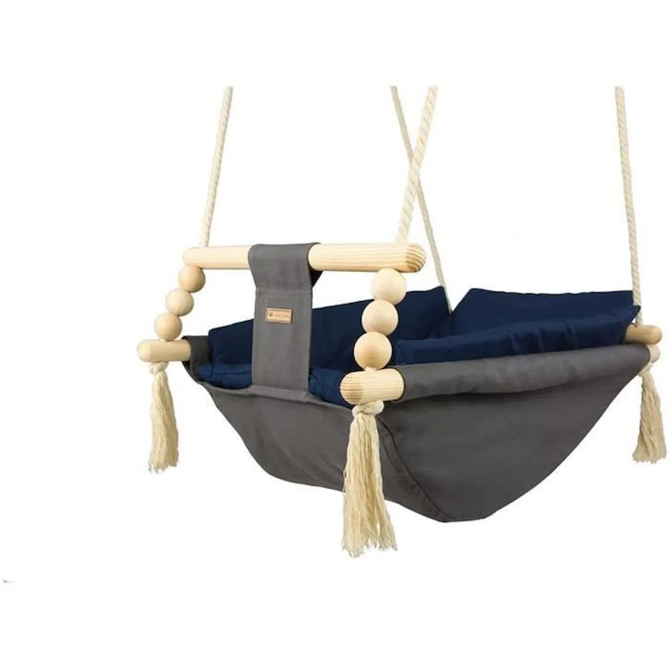 Bascule pour bébé - VELINDA - Gris, Bleu marine - Style scandinave bleu - Velinda