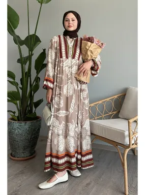 Brick Red - Modest Dress
