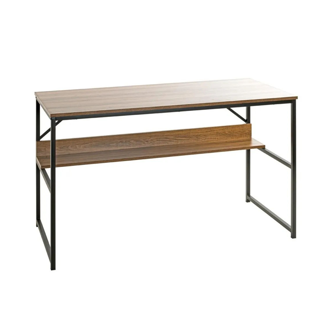 bureau métal laqué noir et chêne | 3 Suisses