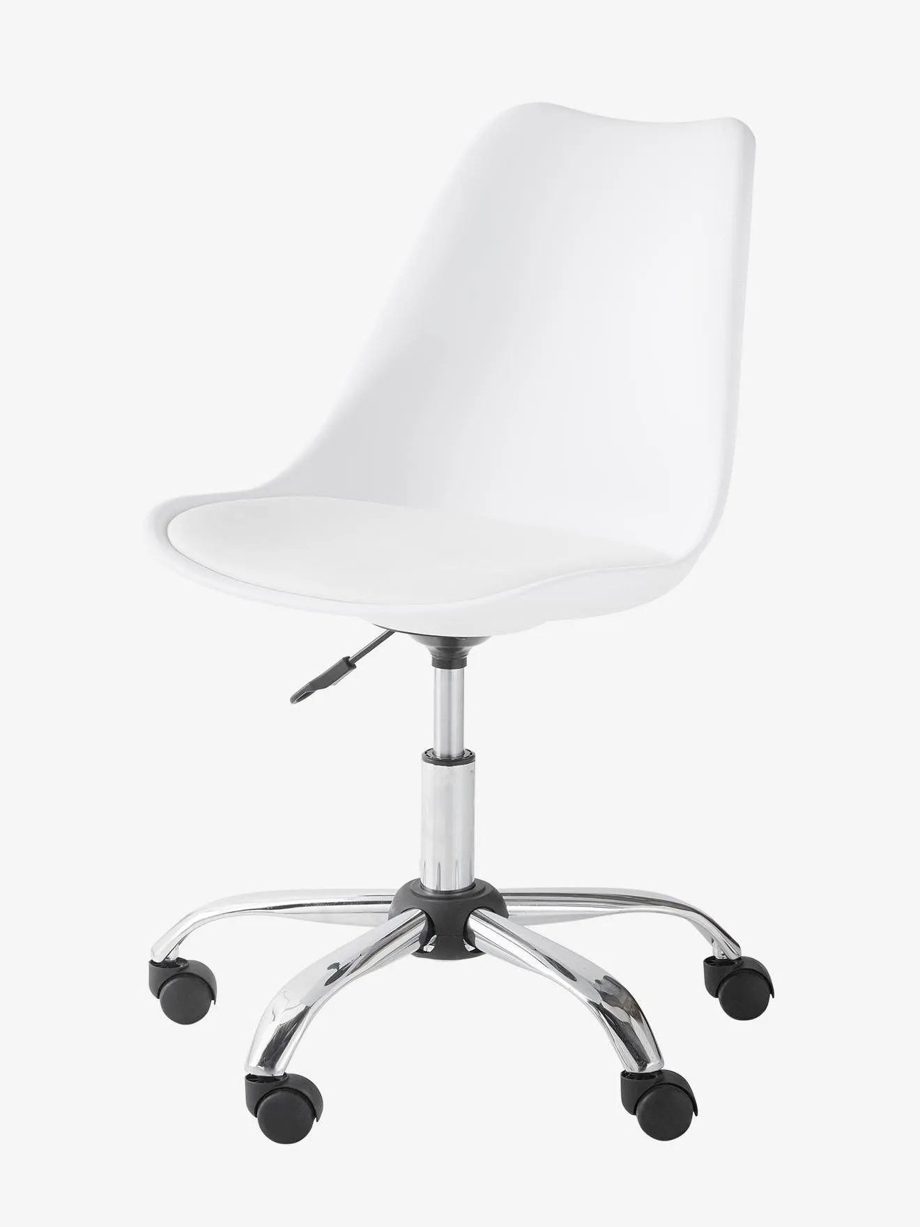 Chaise de bureau enfant à roulettes framboise - Vertbaudet