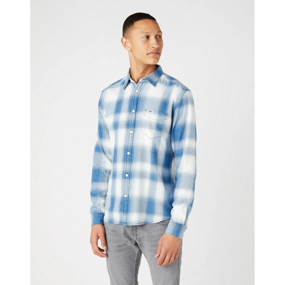 Chemise à carreaux Homme  en coton Wrangler - Chemise Homme sur MenCorner