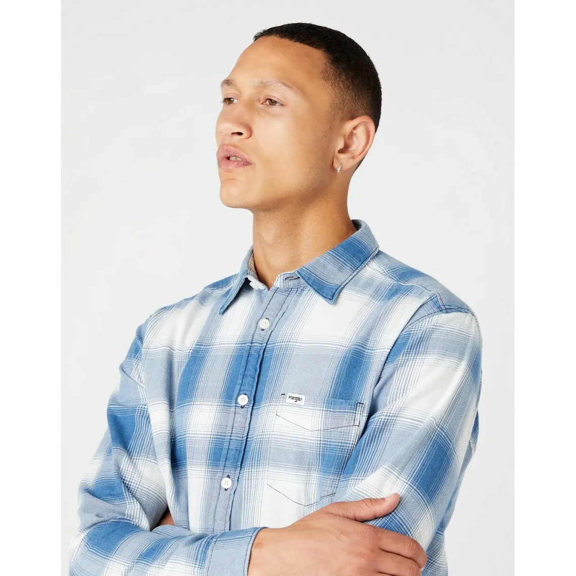 Chemise à carreaux Homme  en coton Wrangler - Chemise Homme sur MenCorner