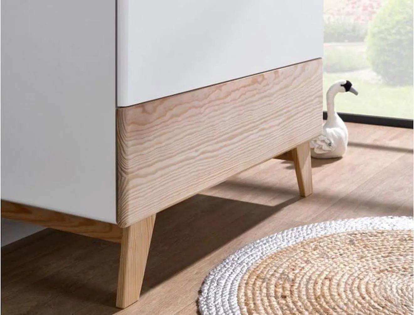Commode bébé Equilibre - Blanc / pin blanc - Chambrekids