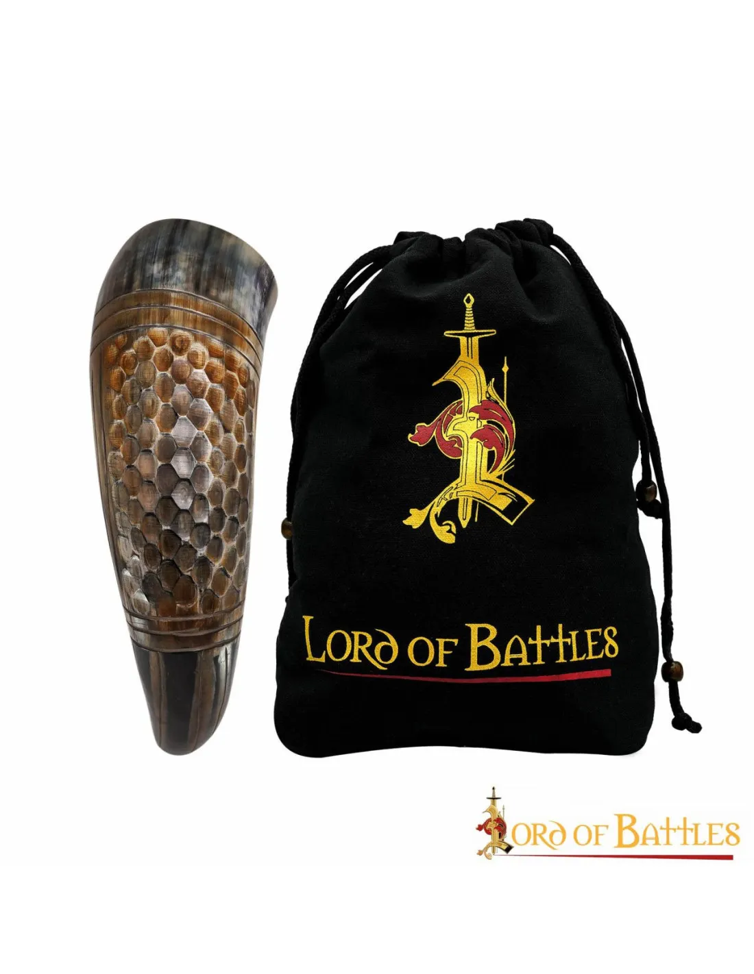 Corne à boire viking et médiévale (500-600 ml.) ⚔️ Boutique Épées