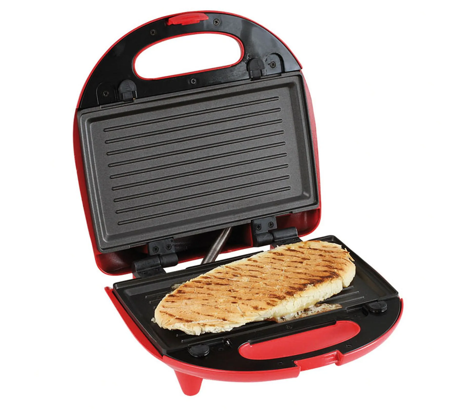 Croque-gaufre-gril 3 Plaques 700w Rouge - Dop133