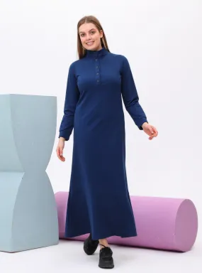 Dark Indigo - Dog collar - Unlined - Modest Dress