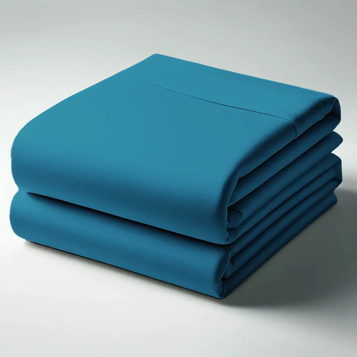 Drap plat coton TERTIO® - Bleu Canard | Drap plat 3 SUISSES