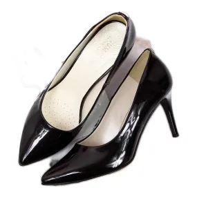 Escarpins sur talon laqué Juma noir le noir