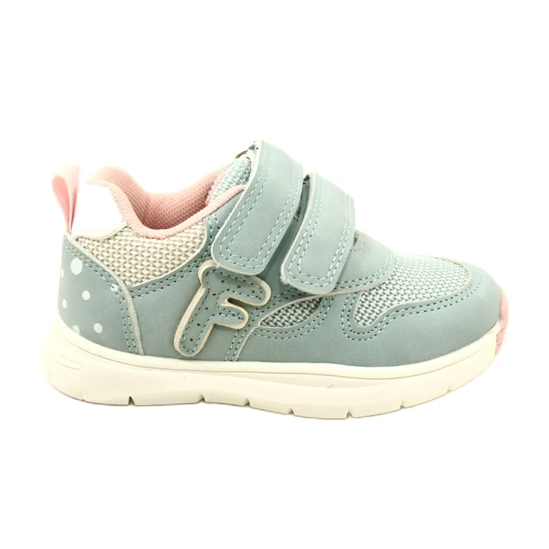 Evento Chaussures de sport pour filles avec velcro 23DZ23-5917 vert bleu