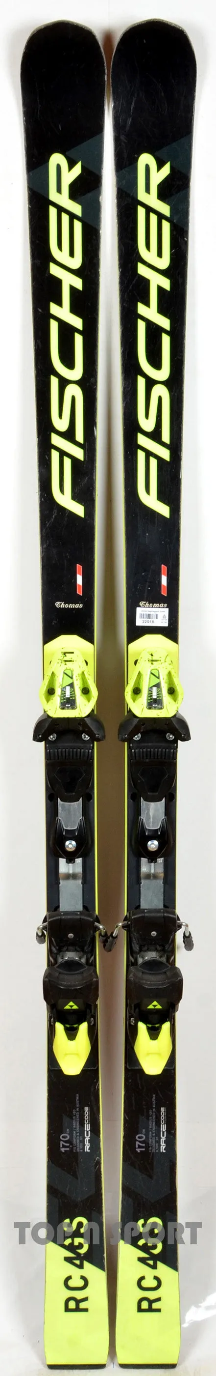 Fischer RC4 WC GS FIS JR full black - skis d'occasion Junior