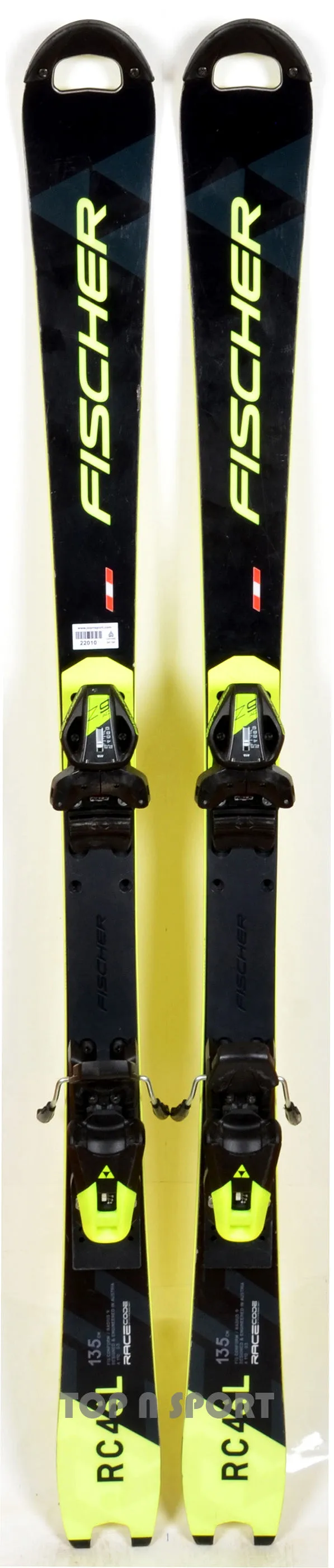 Fischer RC4 WC SL FIS Junior full black - skis d'occasion Junior