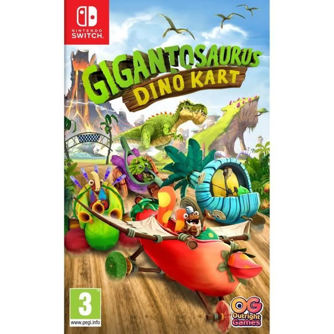 Gigantosaurus Dino Kart Jeu Switch vert - Bandai
