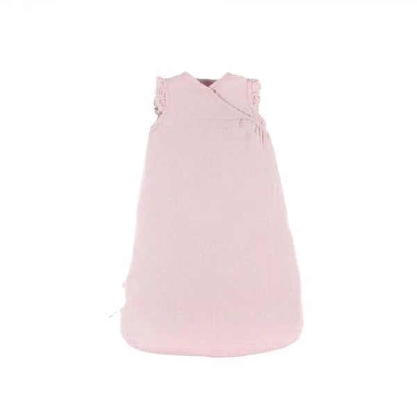 Gigoteuse été 70cm en mousseline rose