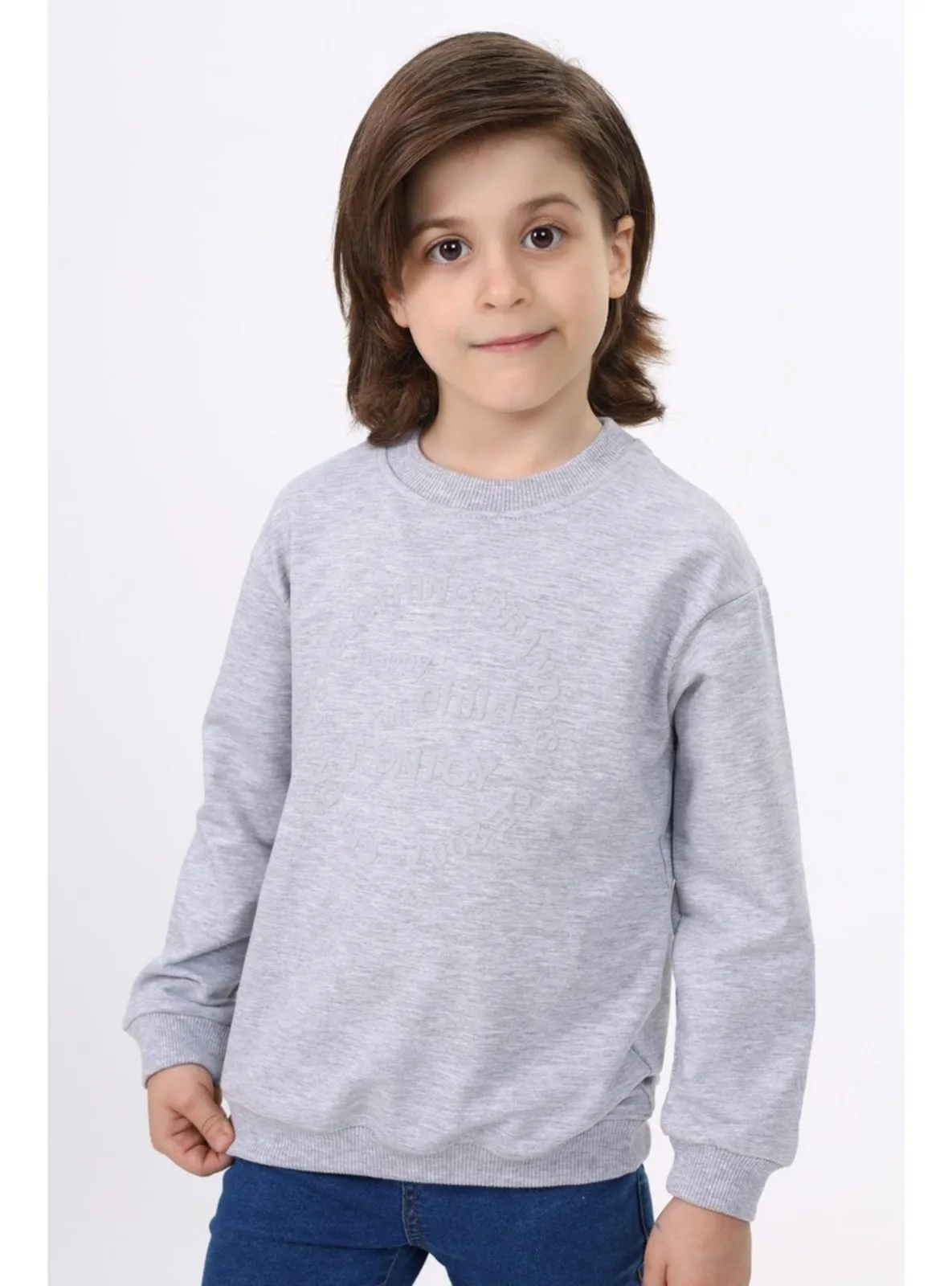 Gray Melange - Boys` Sweatshirt