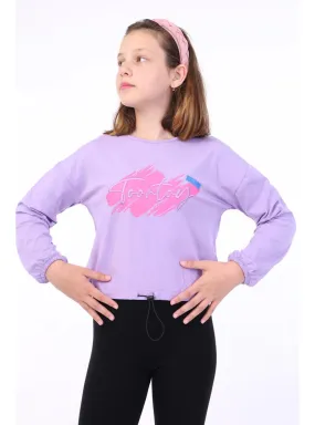 Green - Black - Powder Pink - Lilac - Girls` T-Shirt