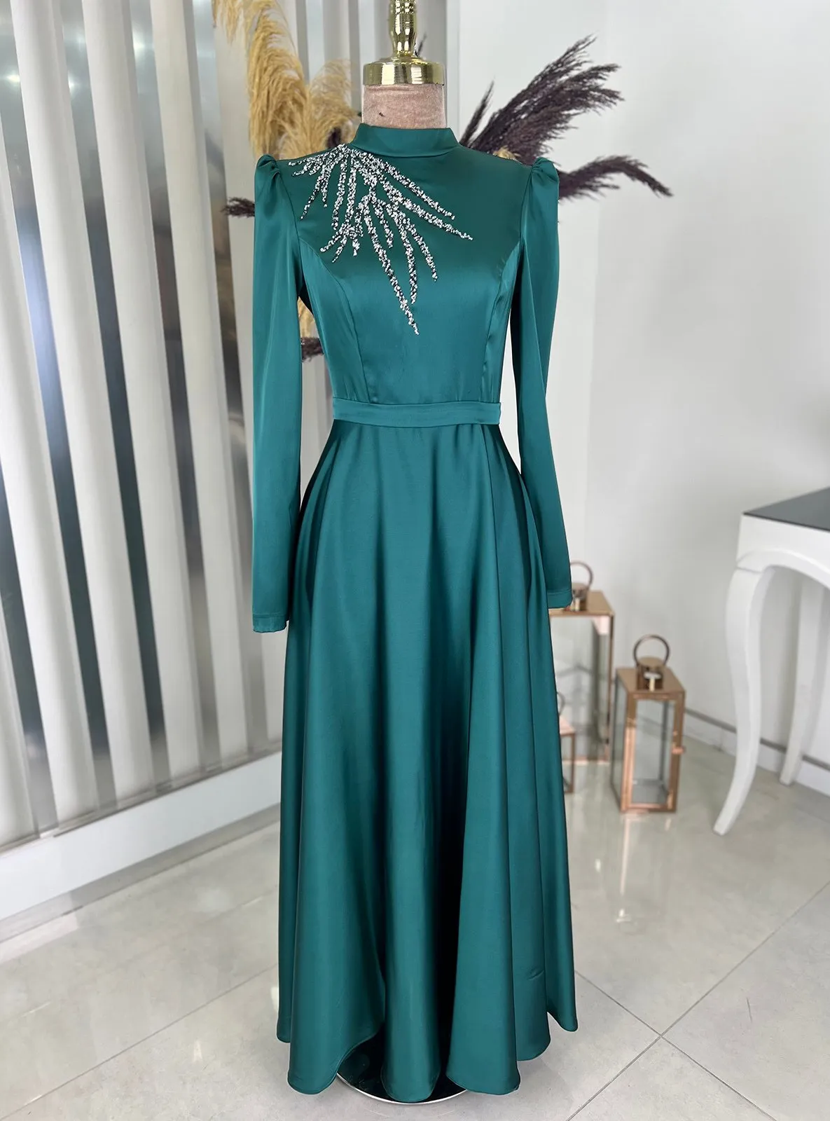 Hijab Evening Dress Emerald Green