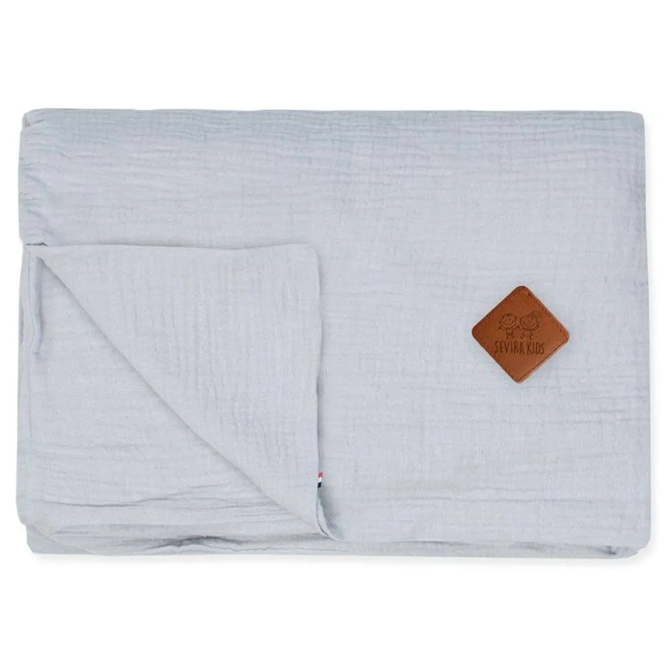 Housse de couette en gaze de coton, Jeanne Gris clair 140x120 cm Gris Clair gris - Sevira Kids