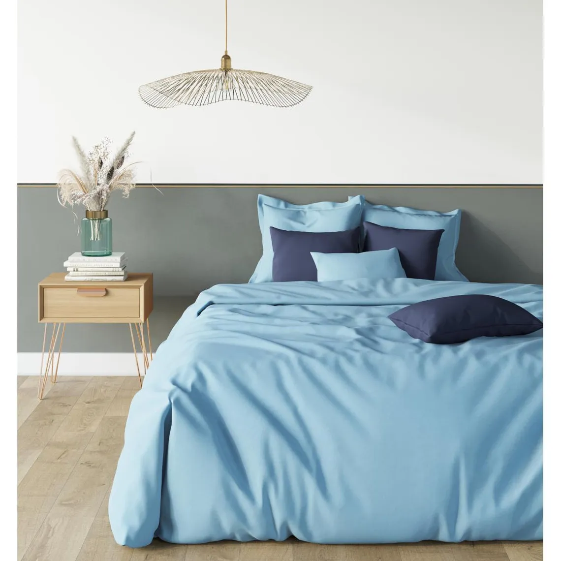 Housse de couette polycoton TERTIO® - Bleu Lagon | 3 Suisses