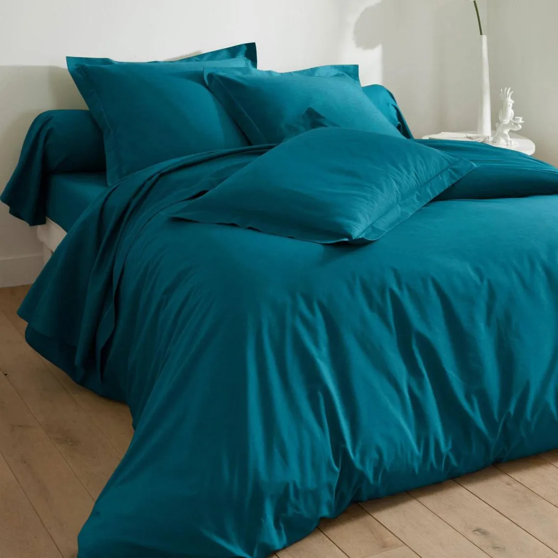 Housse de Couette Polycoton Uni Bleu petrole  | 3 Suisses