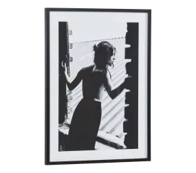 Image 50x70 cm FEMME FENÊTRE Noir