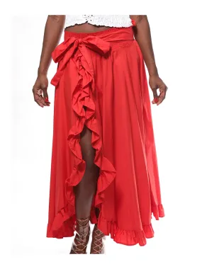 Jupe Coton Cerise Rouge