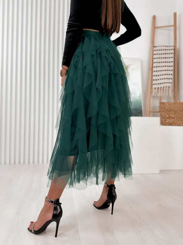 JUPE LAVITTA VERT FONCÉ