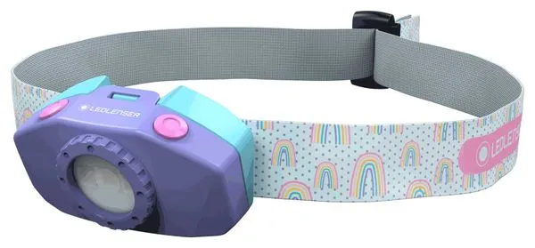 Lampe Frontale LED pour enfant KIDLED2 motif Arc en ciel | Version piles | 40 Lumens | 20h d'autonomie | 9m de distance d'éclair