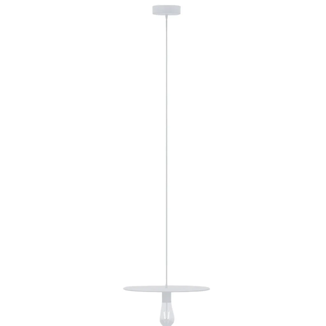 Lampe suspension design disque métal blanc MOLIERE | 3 Suisses