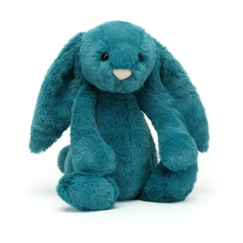 latelierdemaman - Jellycat - Peluche lapin bashful bleu pétrole | m...