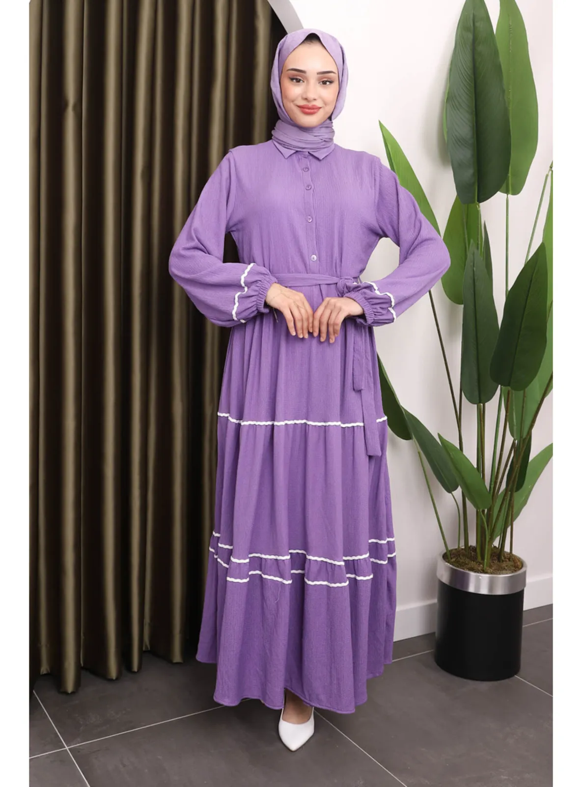 Lilac - Unlined - Modest Dress