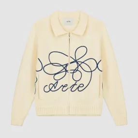 Logo fleur en tricot