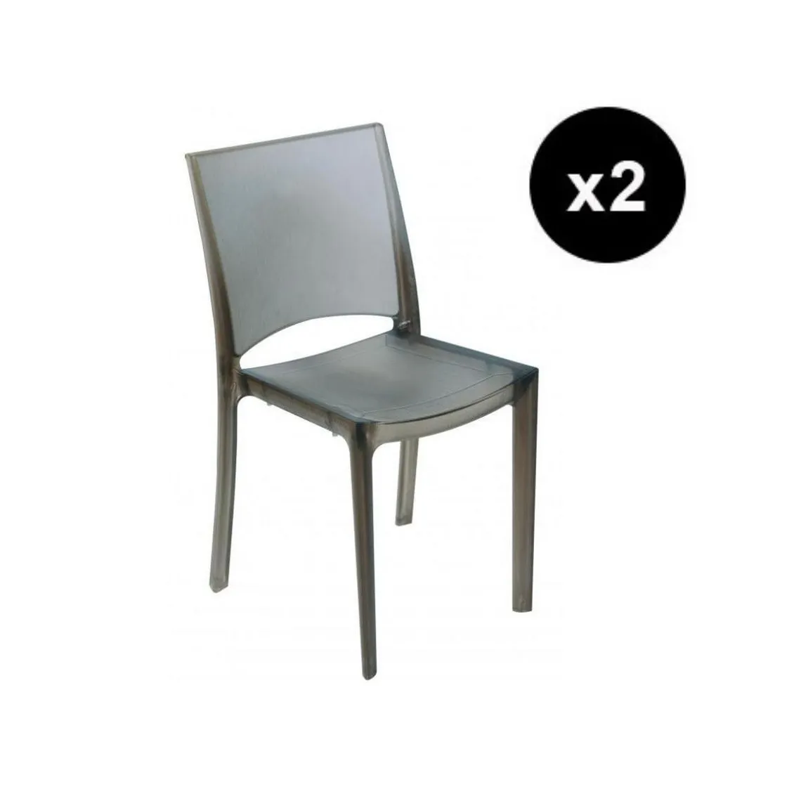 Lot De 2 Chaises Design Gris Clair Nilo DELPHES | 3 Suisses