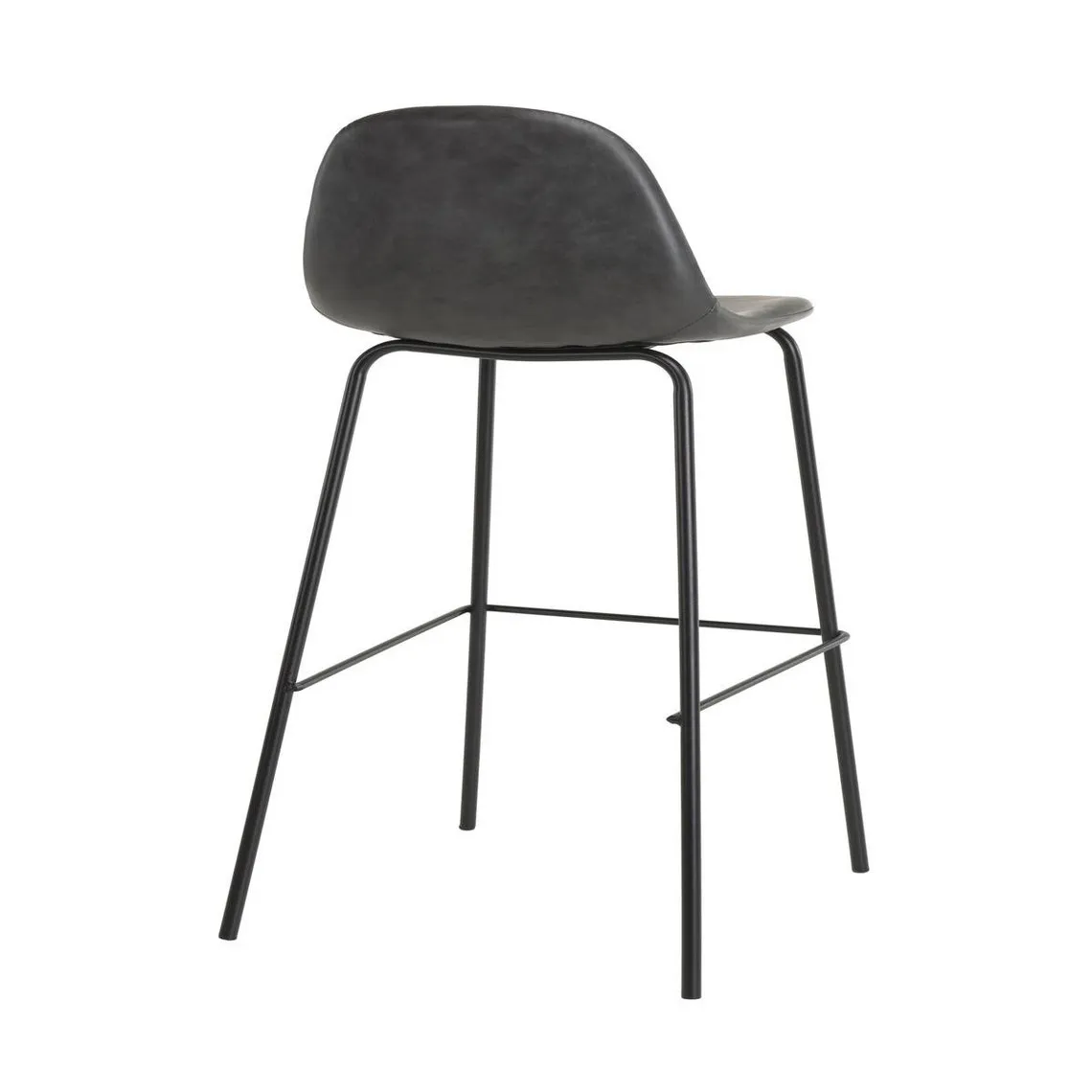 Lot De 2 Tabourets De Bar TOM John Gris Anthracite Hauteur D'Assise 80Cm | 3 Suisses