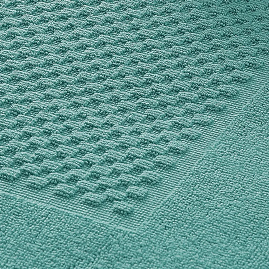 Lot de 2 tapis de bain GALAXI rectangulaire bleu paon | 3 Suisses