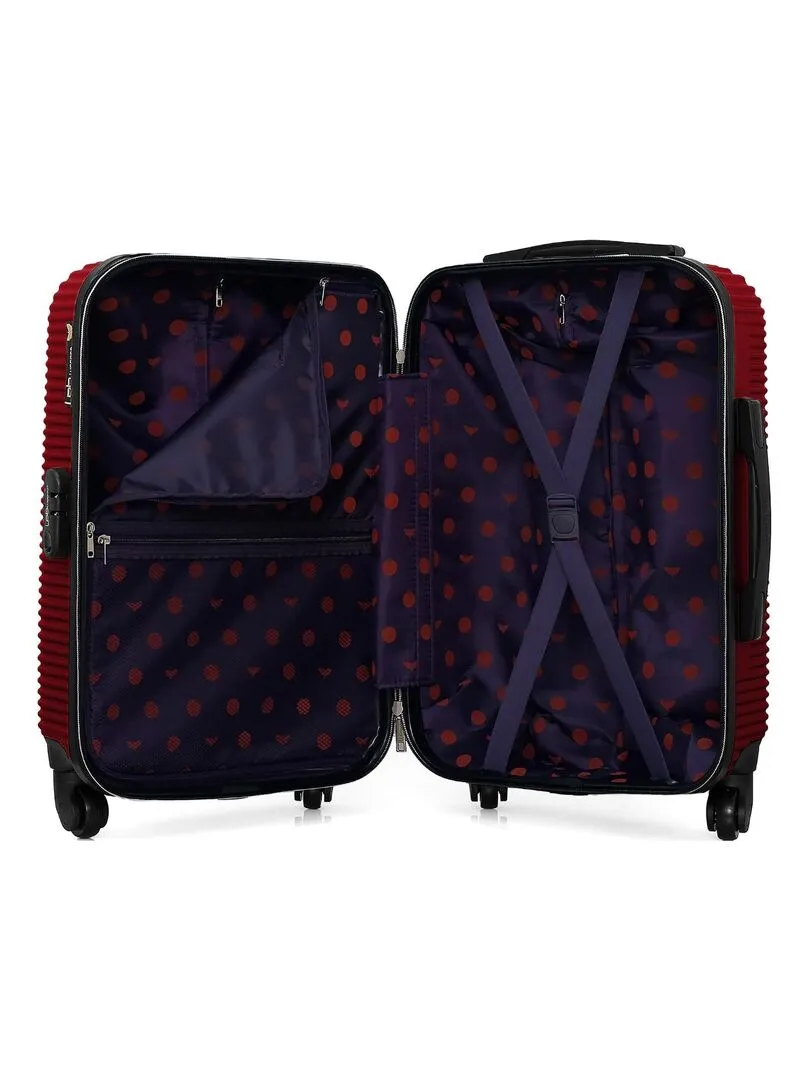 LPB - Valise Cabine ABS MUNICH 4 Roues 55 cm - Rouge