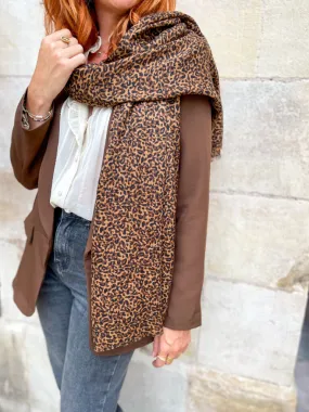 Léo fine écharpe camel
