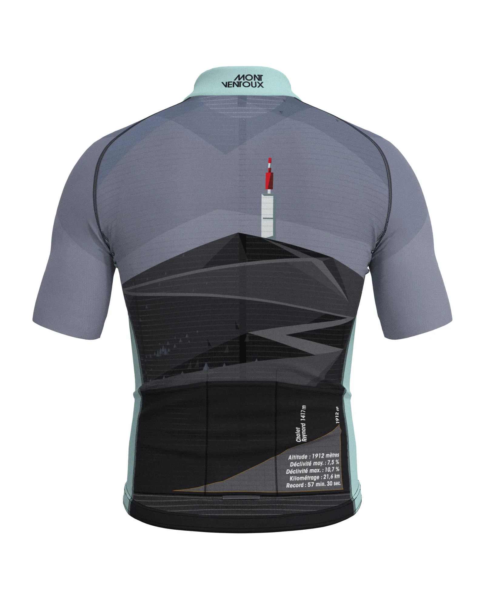 Maillot de vélo homme manches courtes Aksel Mont Ventoux Graphic