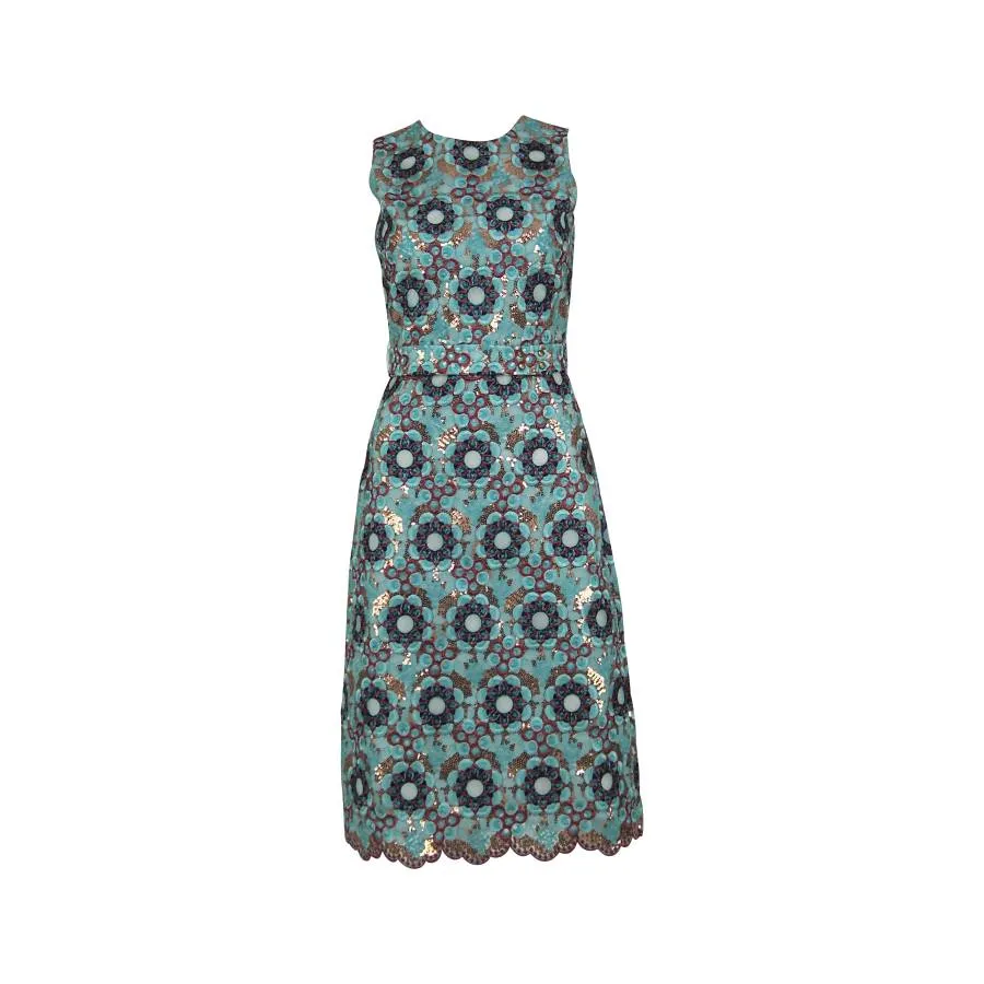 Manoush Robe bleue à motifs floraux