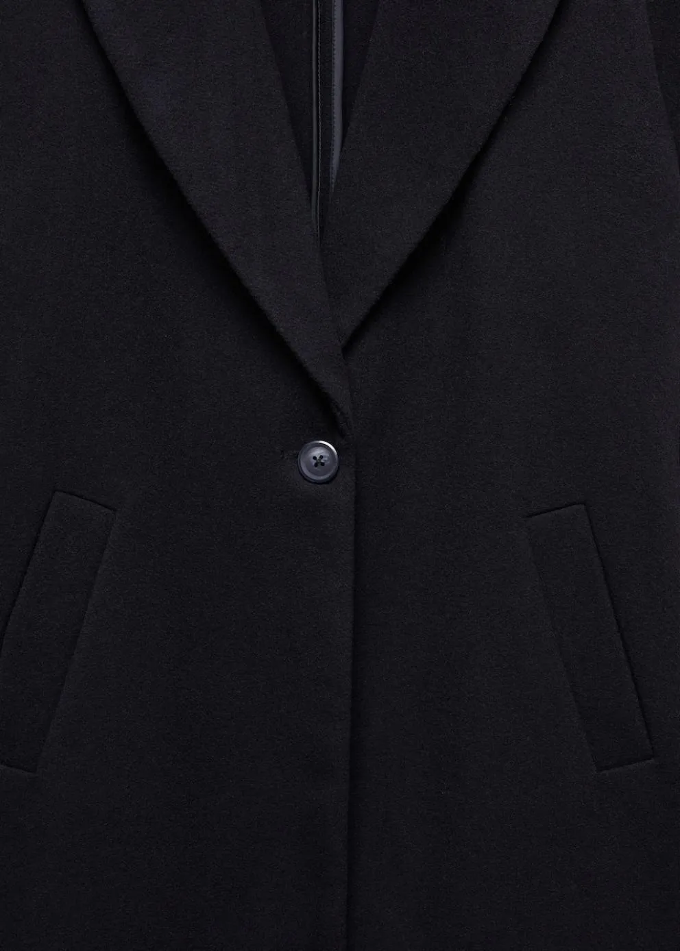 Manteaux Et Vestes | Teen/Enfants MANGO Manteau Droit à Revers Bleu Marine Foncé