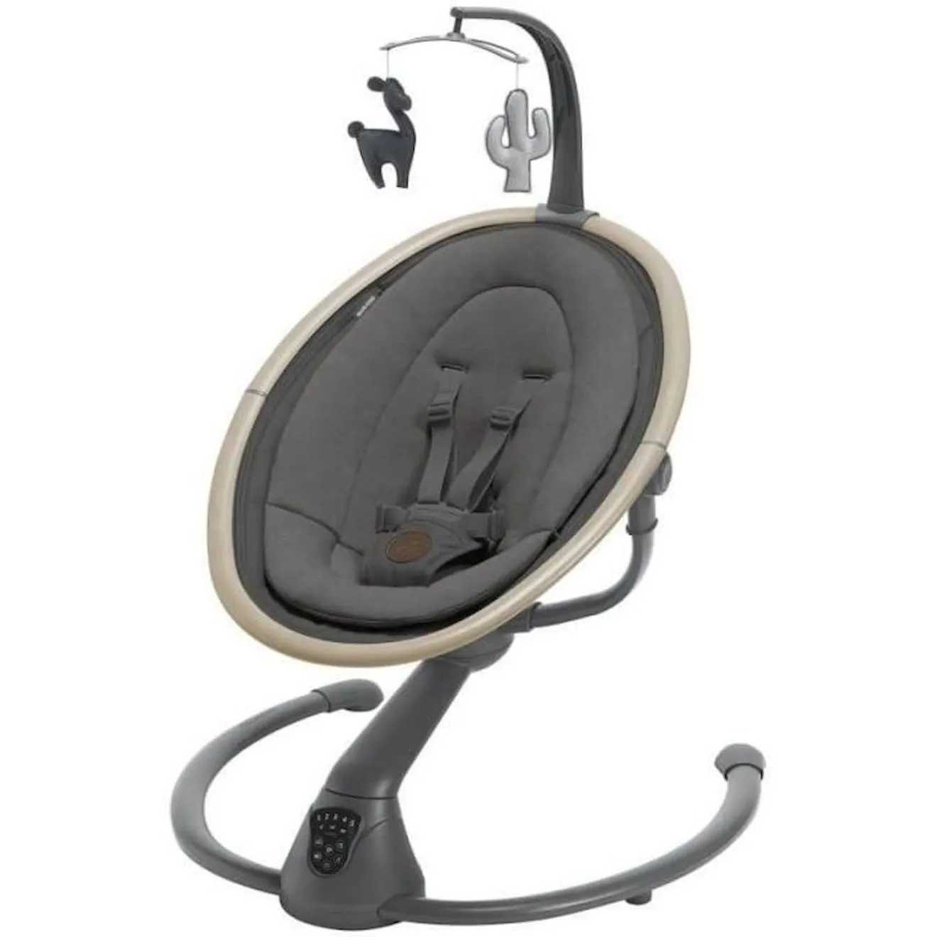 MAXI-COSI Cassia Balancelle Electrique Musicale, De la naissance à 6 mois, Beyond Graphite ECO gris - 