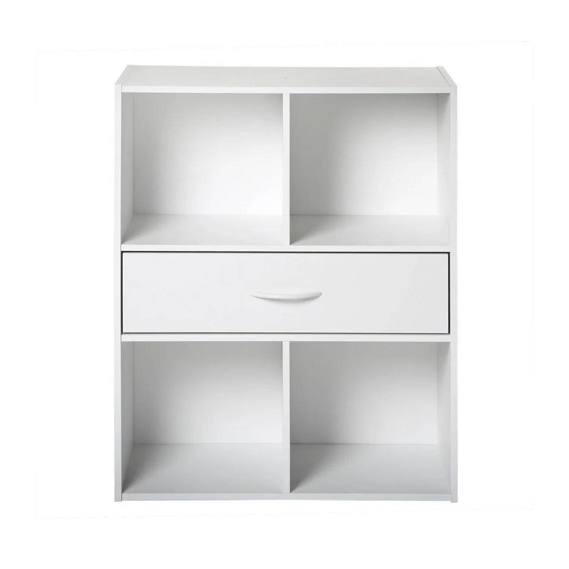 Meuble banc à 4 cases avec 1 tiroir en bois Blanc | 3 Suisses