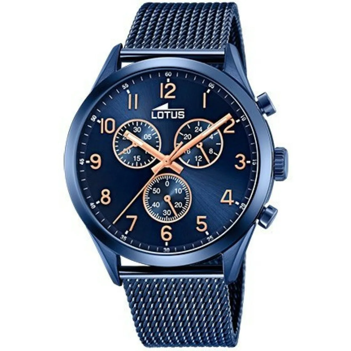 Montre Homme Chrono Acier Pvd Bleu 18638-1  - Lotus  | 3 Suisses
