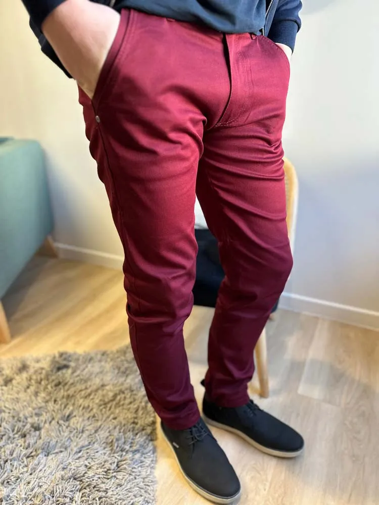 Pantalon bordeaux - LUCIEN - Prêt à porter homme Cléstyle Couleur bordeaux US 28 à 42 31