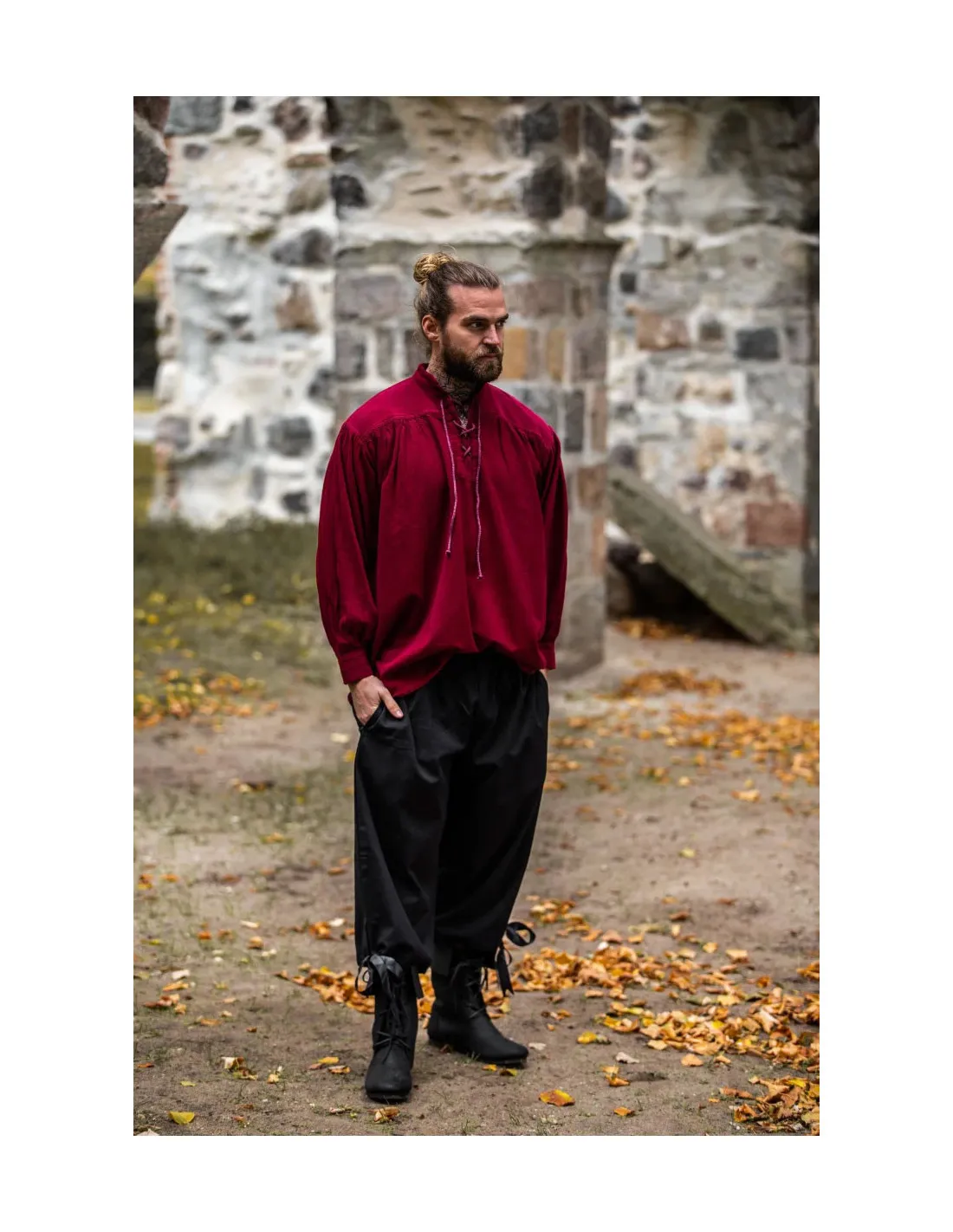 Pantalon pirate Vincent, couleur noir ⚔️ Boutique Épées