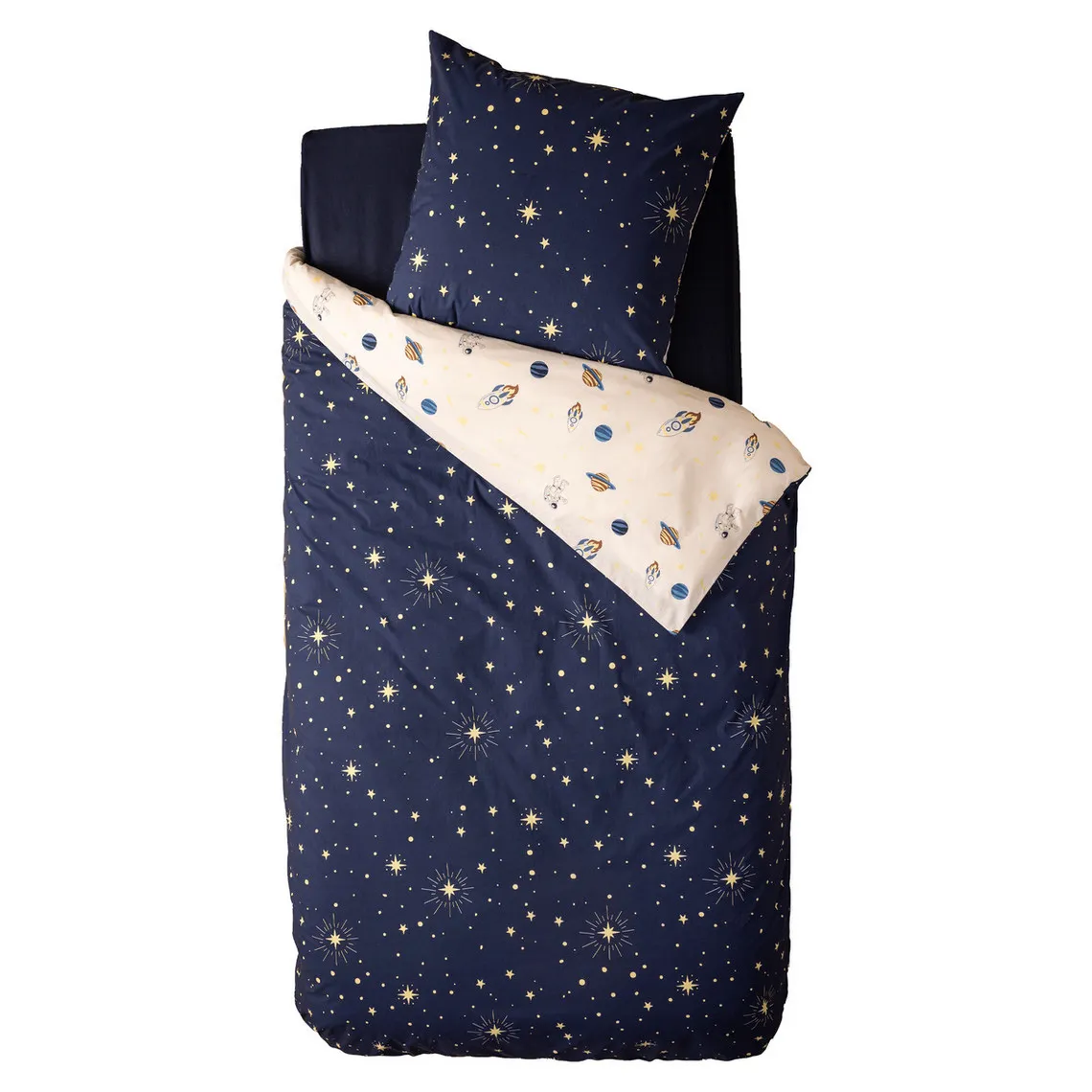 Parure de lit enfant à imprimé en coton bleu | 3 Suisses