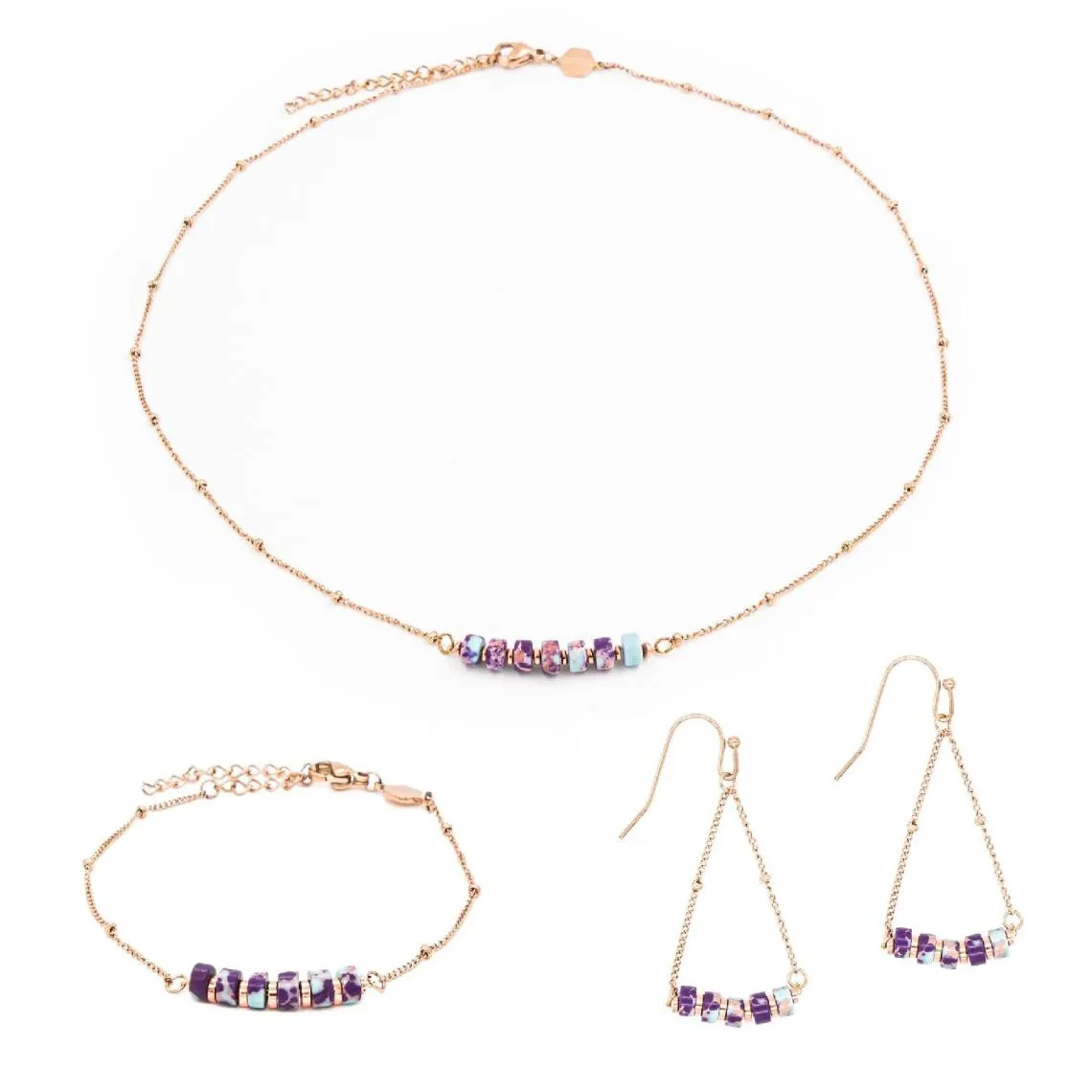 Parure femme Sloya Piana en pierres Jaspe | 3 Suisses