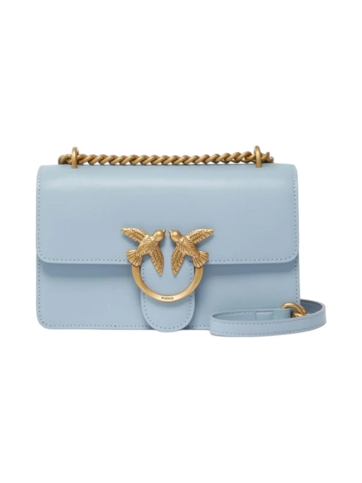 Pinko Mini Sac Bleu Love One Veau Soie 100074-A0F1 E57Q
