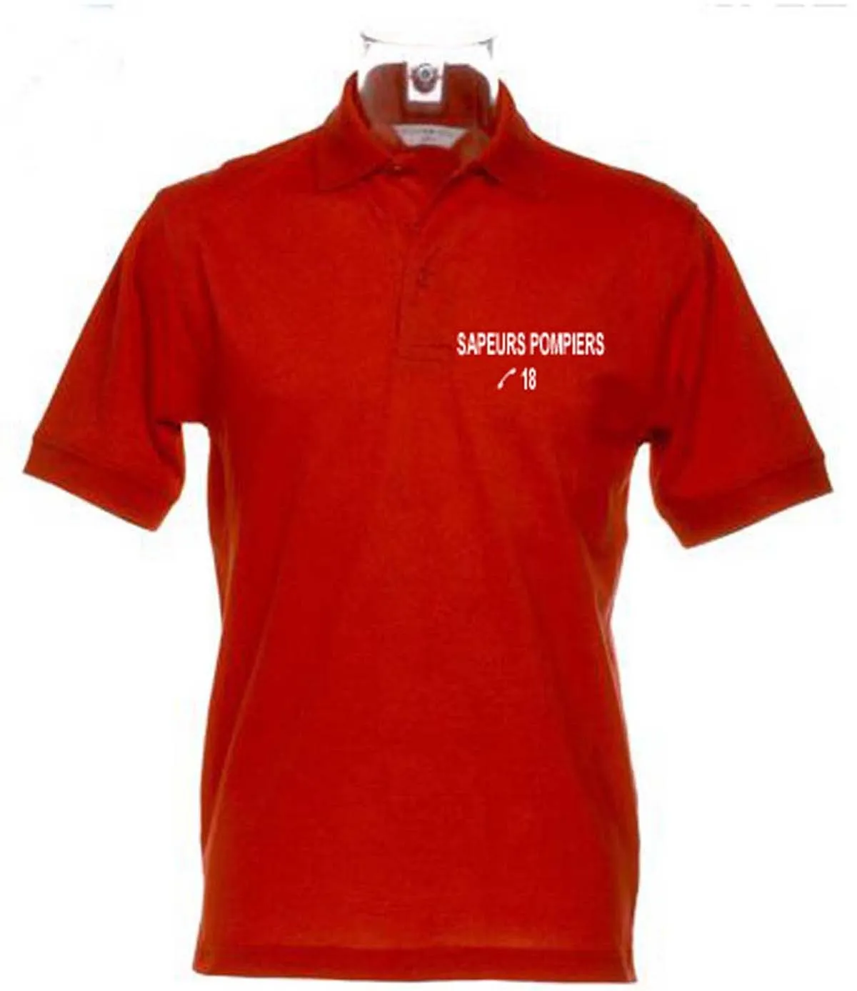 Polo manches courtes homme Sapeurs pompiers - Rouge 